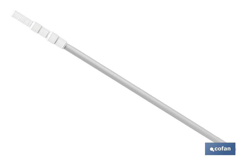 Pértiga Extensible de 100-300 cm para accesorios de limpieza de piscinas - Cofan