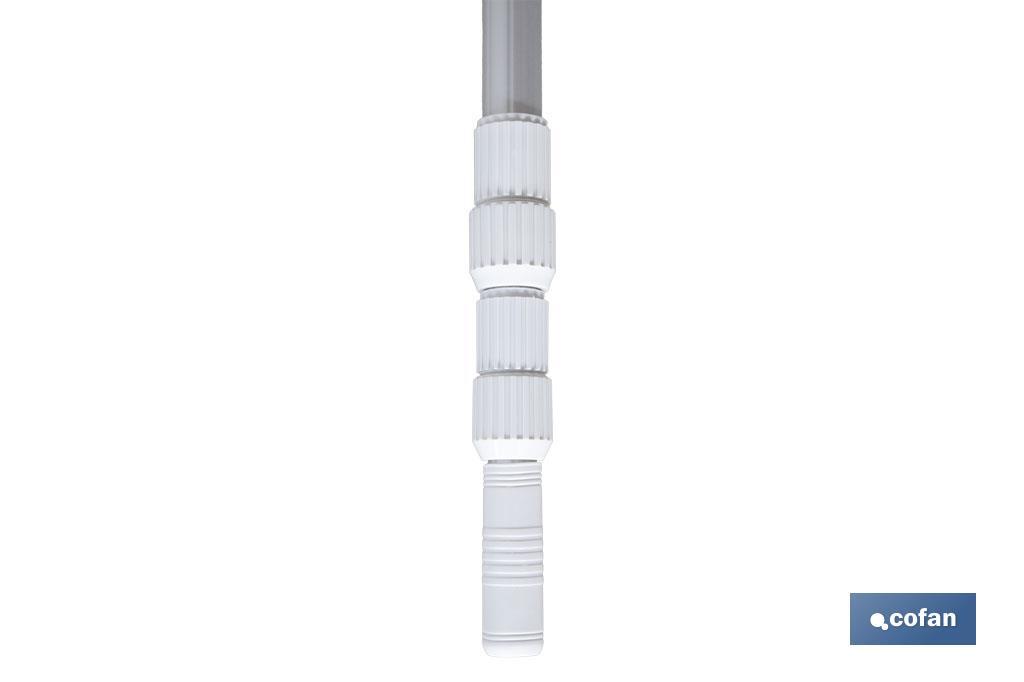 Pértiga Extensible de 100-300 cm para accesorios de limpieza de piscinas - Cofan