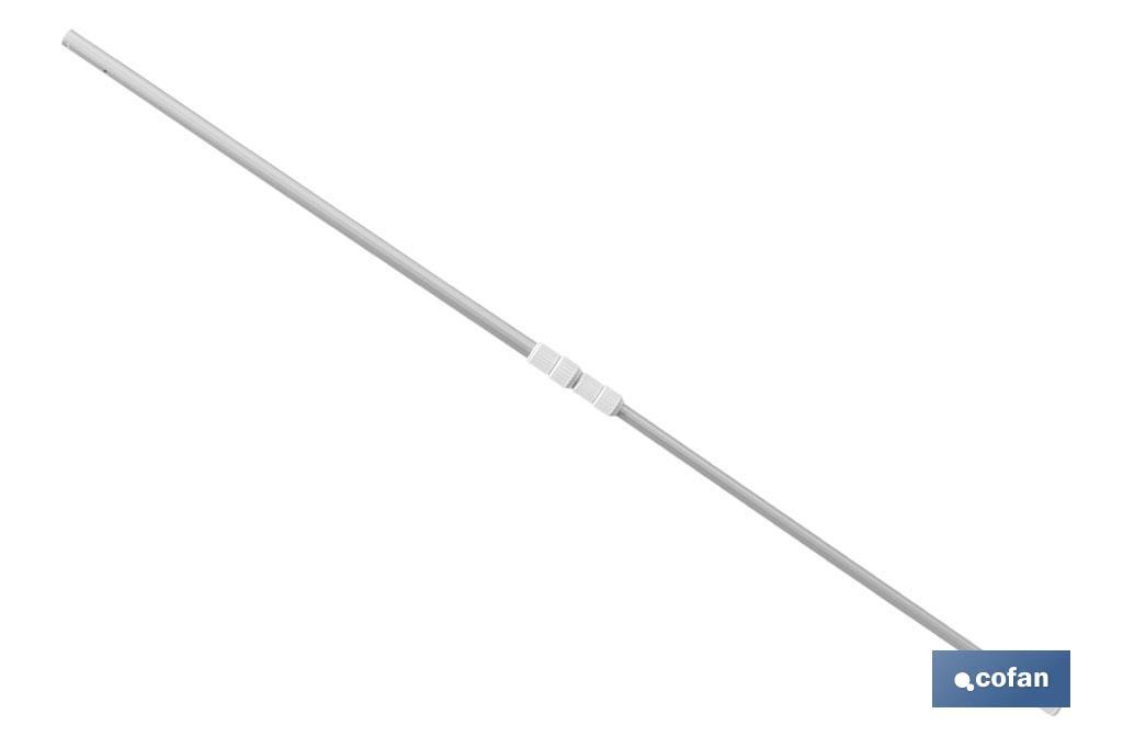 Pértiga Extensible de 100-300 cm para accesorios de limpieza de piscinas - Cofan