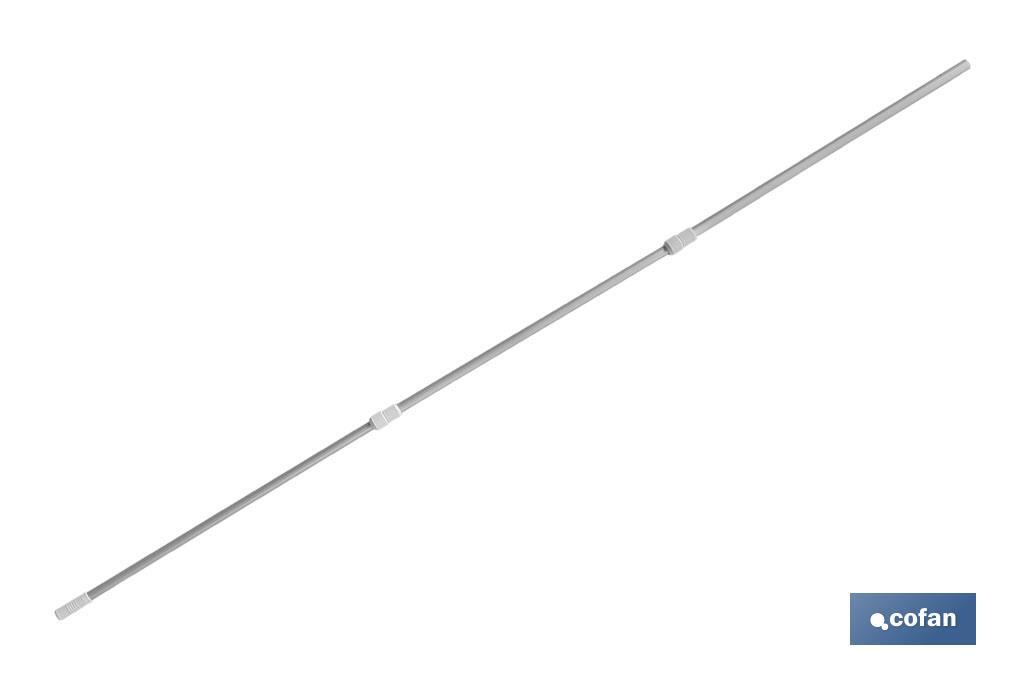 Pértiga Extensible de 100-300 cm para accesorios de limpieza de piscinas - Cofan