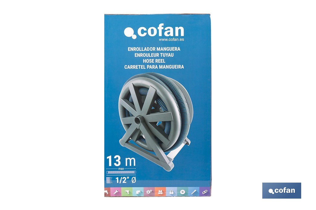 Pool hose reel | Hose of 13 metres in length - Cofan