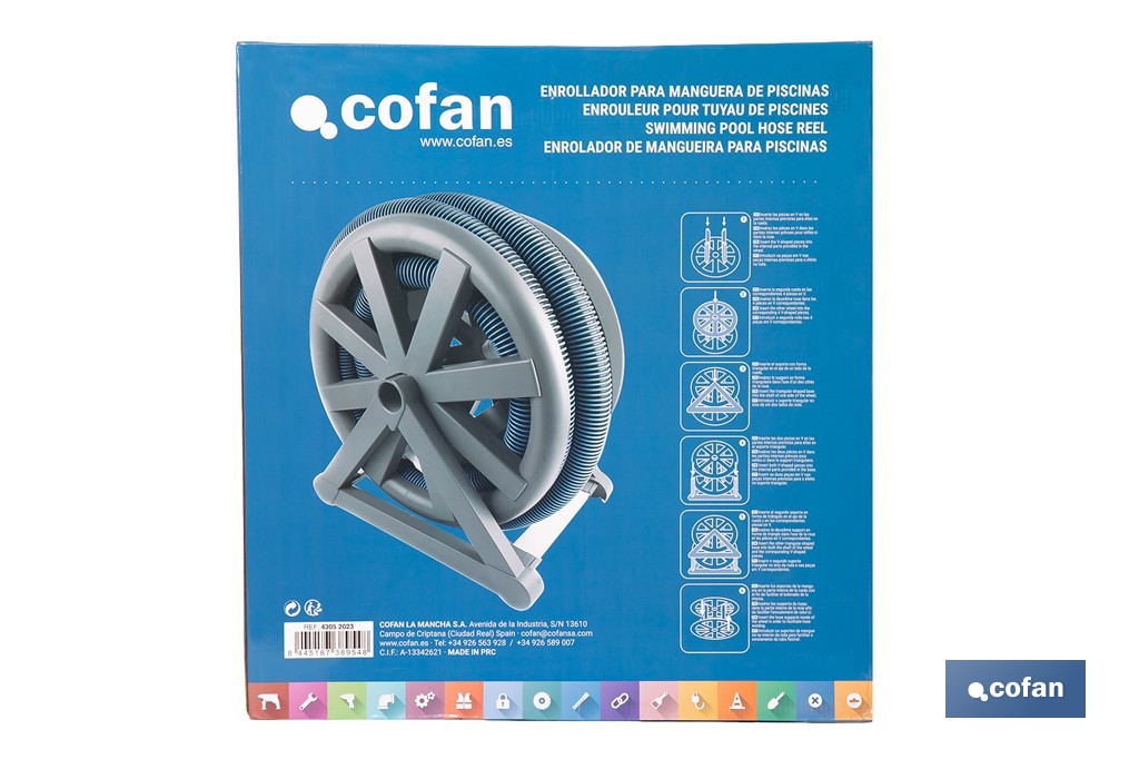 Pool hose reel | Hose of 13 metres in length - Cofan