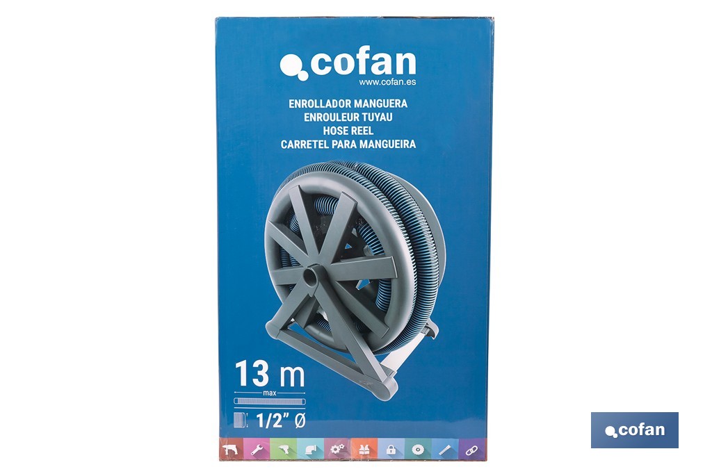 Pool hose reel | Hose of 13 metres in length - Cofan