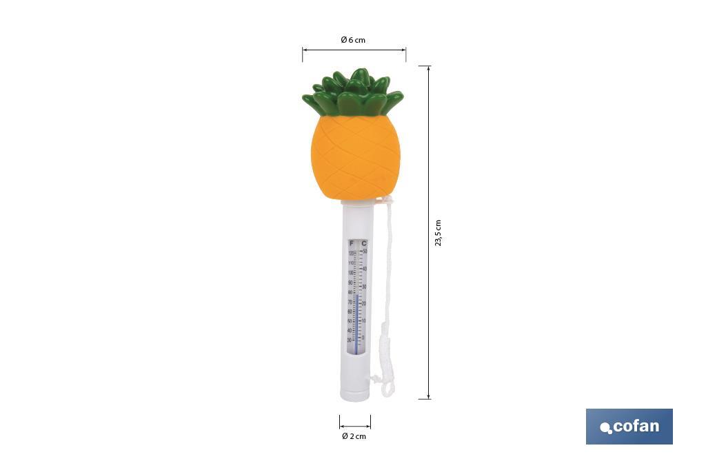 Termómetro Flotante de Piña para Piscinas | Medición Precisa y Diseño Divertido - Cofan