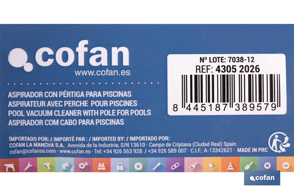 Vacuum cleaner with 120cm pole | Ideal for a spotless cleaning - Cofan