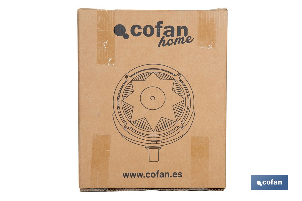 Ventilador industrial de pie con nebulizador | Depósito de 48 litros, 3 velocidades | Oscilación 90° y 3 aspas de aluminio - Cofan