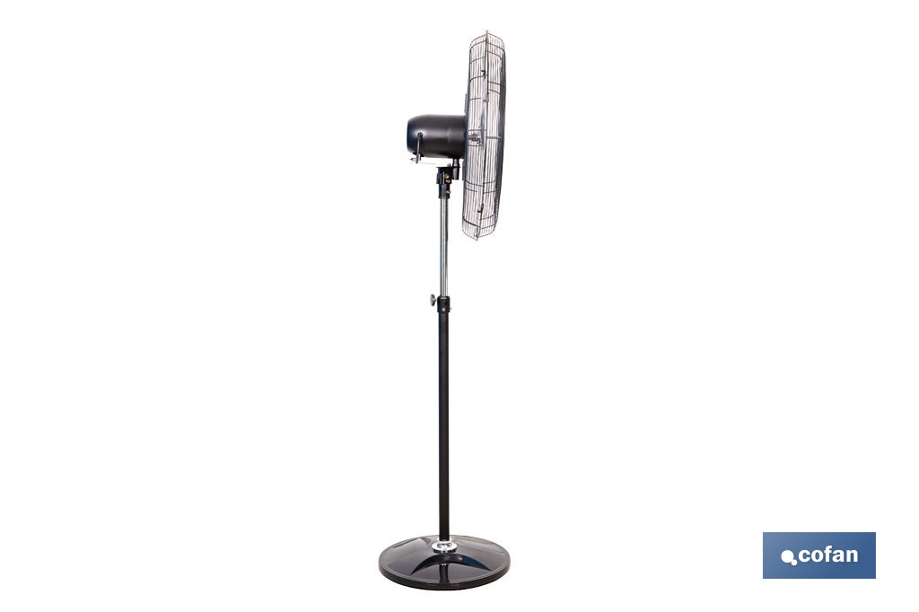 Ventilador de pie industrial con 3 velocidades | 3 aspas de aluminio, función de oscilación | Disponible en diferentes medidas y potencias - Cofan
