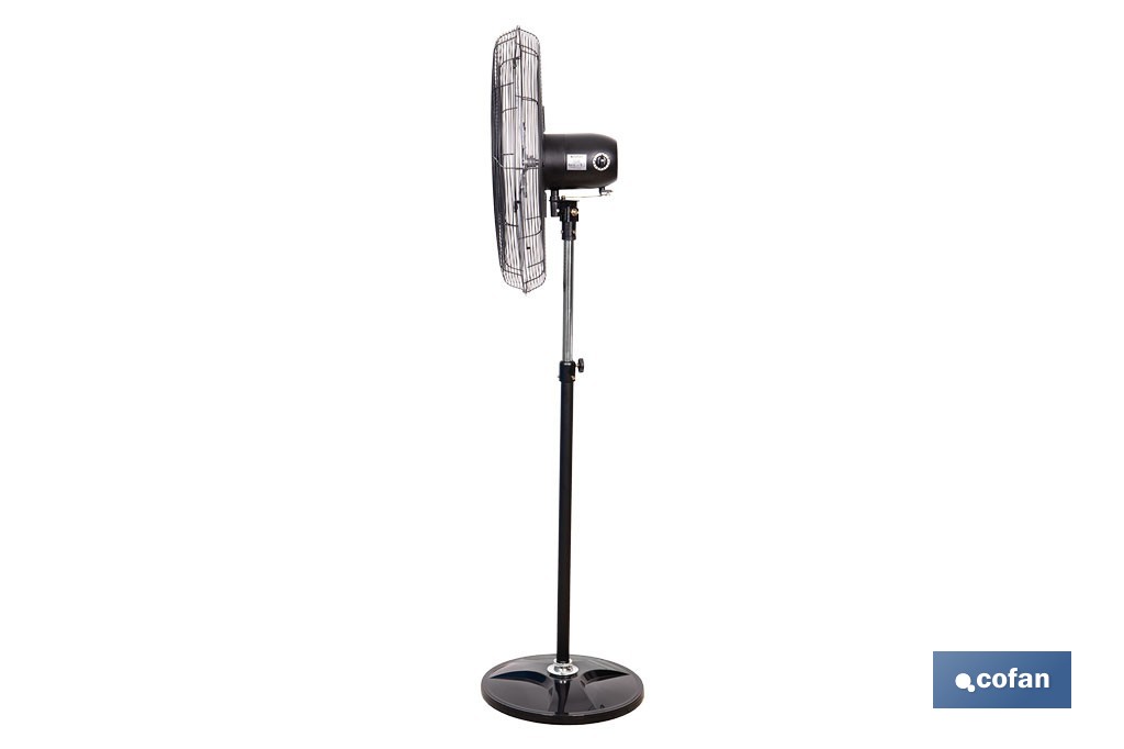 Ventilador de pie industrial con 3 velocidades | 3 aspas de aluminio, función de oscilación | Disponible en diferentes medidas y potencias - Cofan