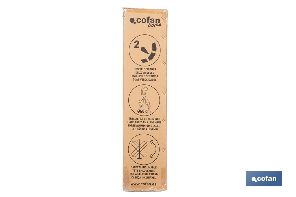 Ventilador industrial de suelo con 3 aspas | Potente motor con varias velocidades | Disponible en diferentes medidas y potencias - Cofan