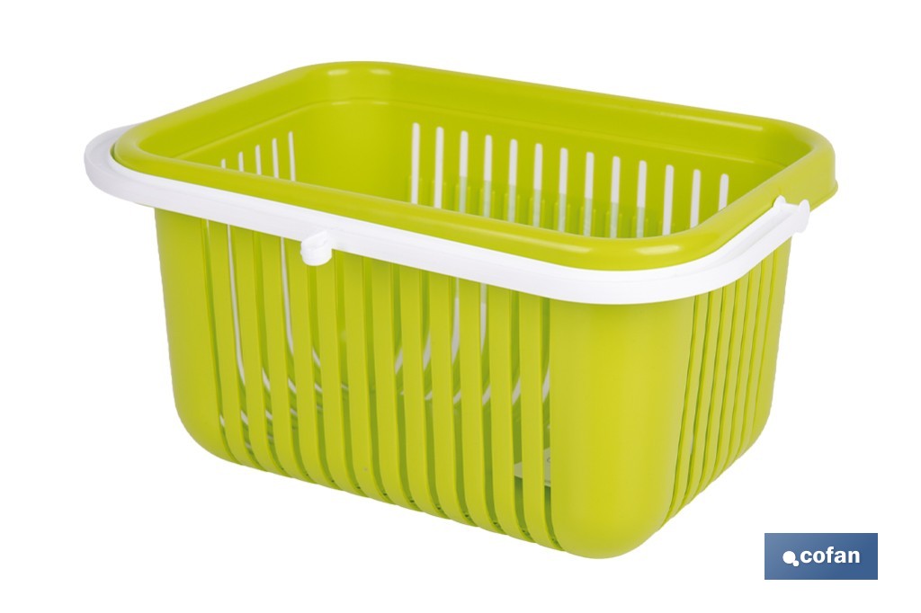 Cesta para pinzas de ropa con colgador | Almacenamiento para colada | Disponible en diferentes colores - Cofan