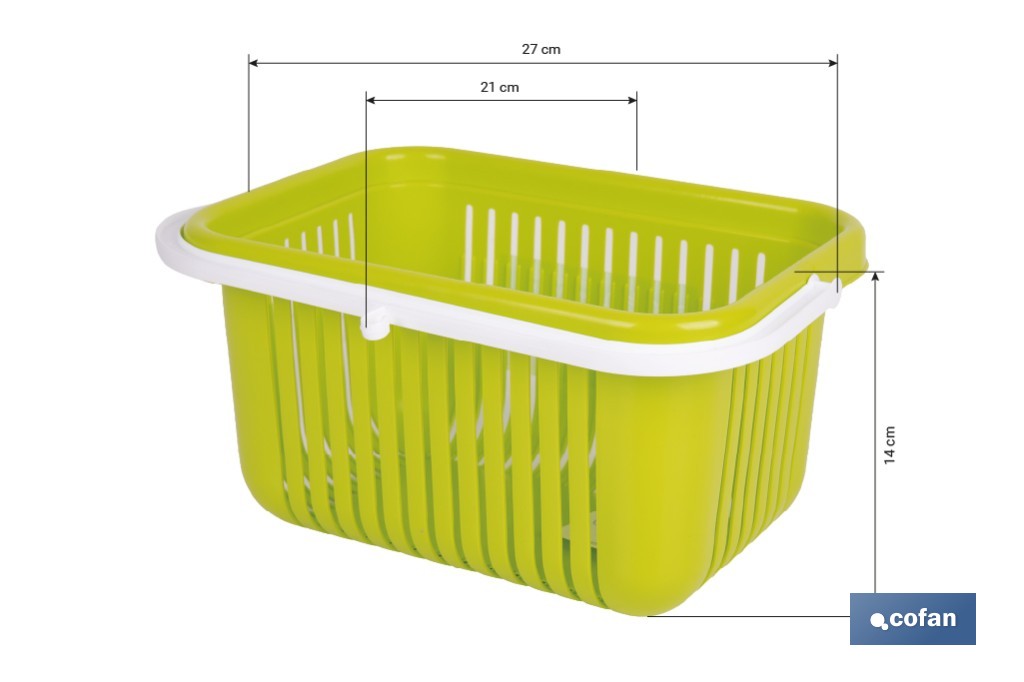 Cesta para pinzas de ropa con colgador | Almacenamiento para colada | Disponible en diferentes colores - Cofan