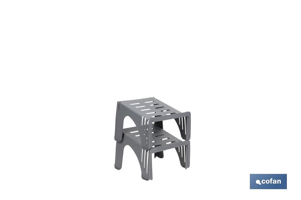 Stackable shoe racks | Colour: grey | Maximum storage space - Cofan