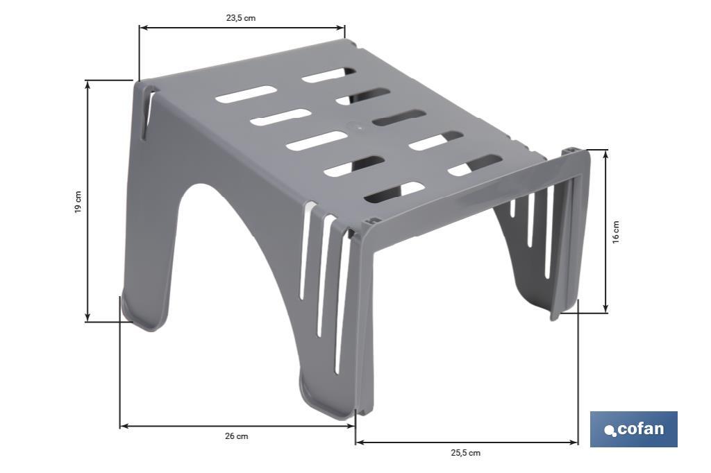 Stackable shoe racks | Colour: grey | Maximum storage space - Cofan