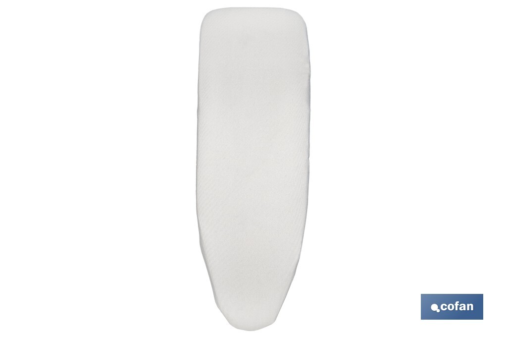 Funda acolchada para tabla de planchar | Color: gris metalizado | Material: 100 % algodón | Refleja el vapor | Disponible en dos medidas diferentes - Cofan