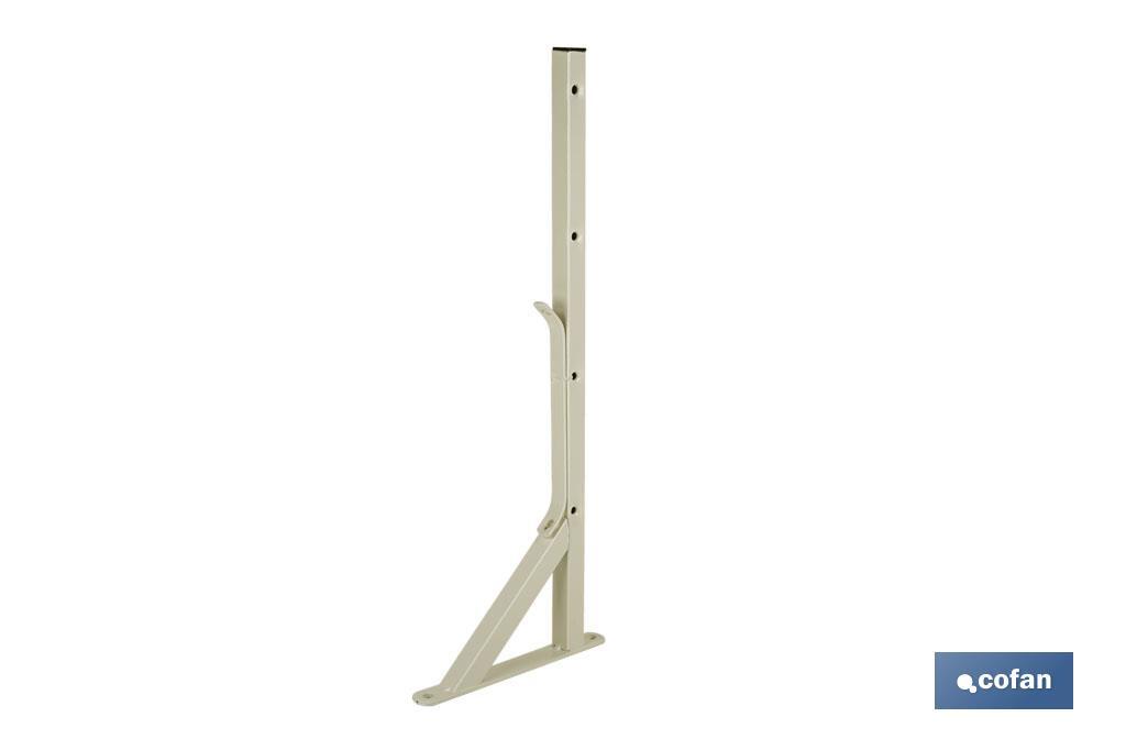 Étendoir mural en forme d'équerre de couleur blanche | Dimensions : 50 x 20 cm  - Cofan