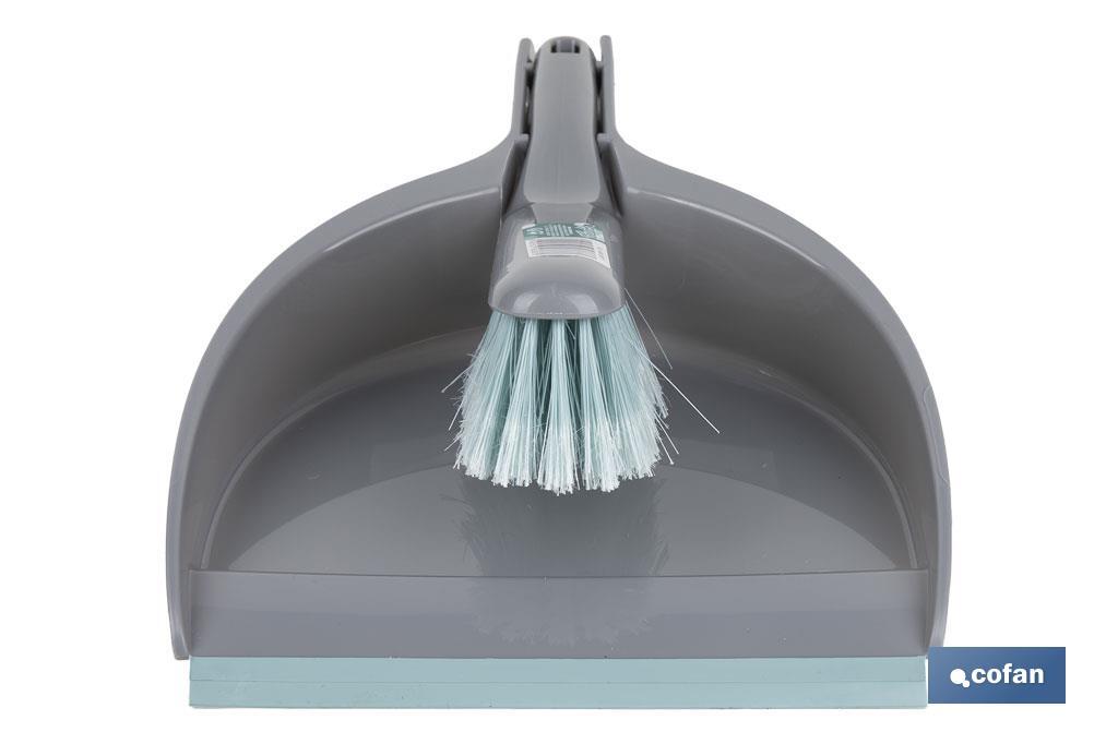 Balayette avec pelle à poussière | Bord en caoutchouc | Convient pour la maison, la voiture, le bureau | Disponible en plusieurs couleurs - Cofan