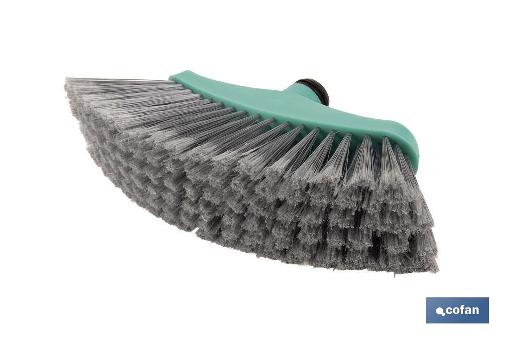 Tête de balai | Bloc en polypropylène | Fibres en PVC | Couleur : turquoise et gris | Dimensions : 34 x 8 x 15 cm - Cofan