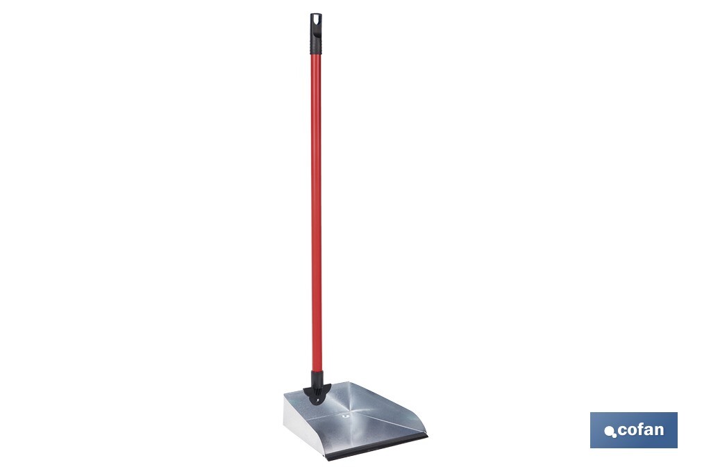 Pelle à poussière en métal | Tôle galvanisée | Manche fileté inclus | Durabilité et nettoyage professionnel | Dimensions : 83 x 24 cm - Cofan
