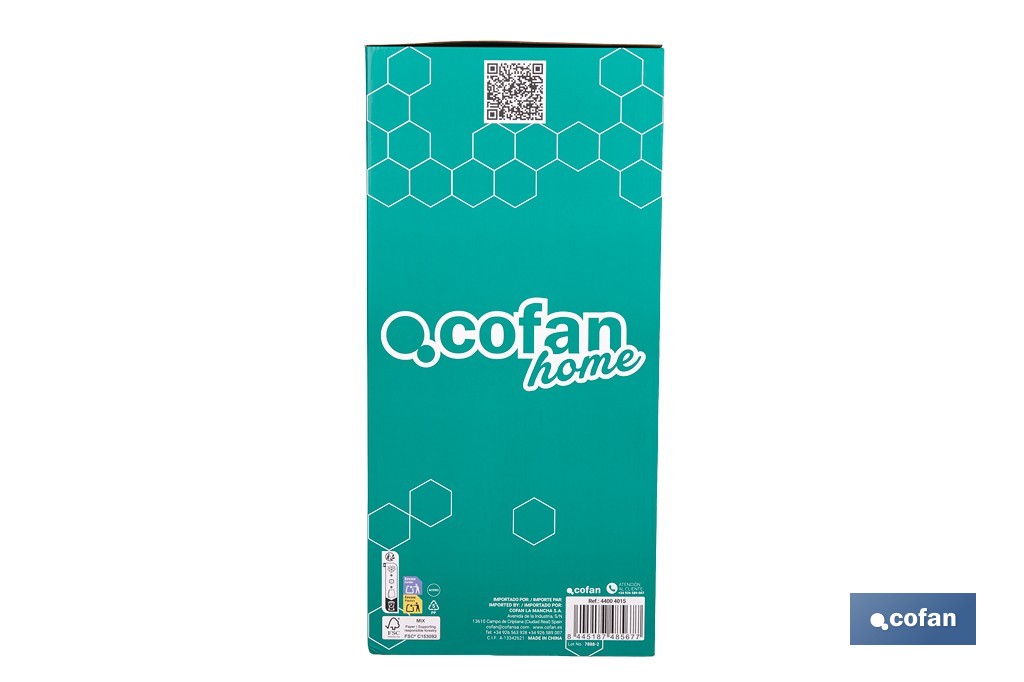Cubo de basura de acero con pedal y cubo interior | Papelera metálica para baño y cocina | Recubrimiento antihuellas | Disponible en diferentes capacidades - Cofan