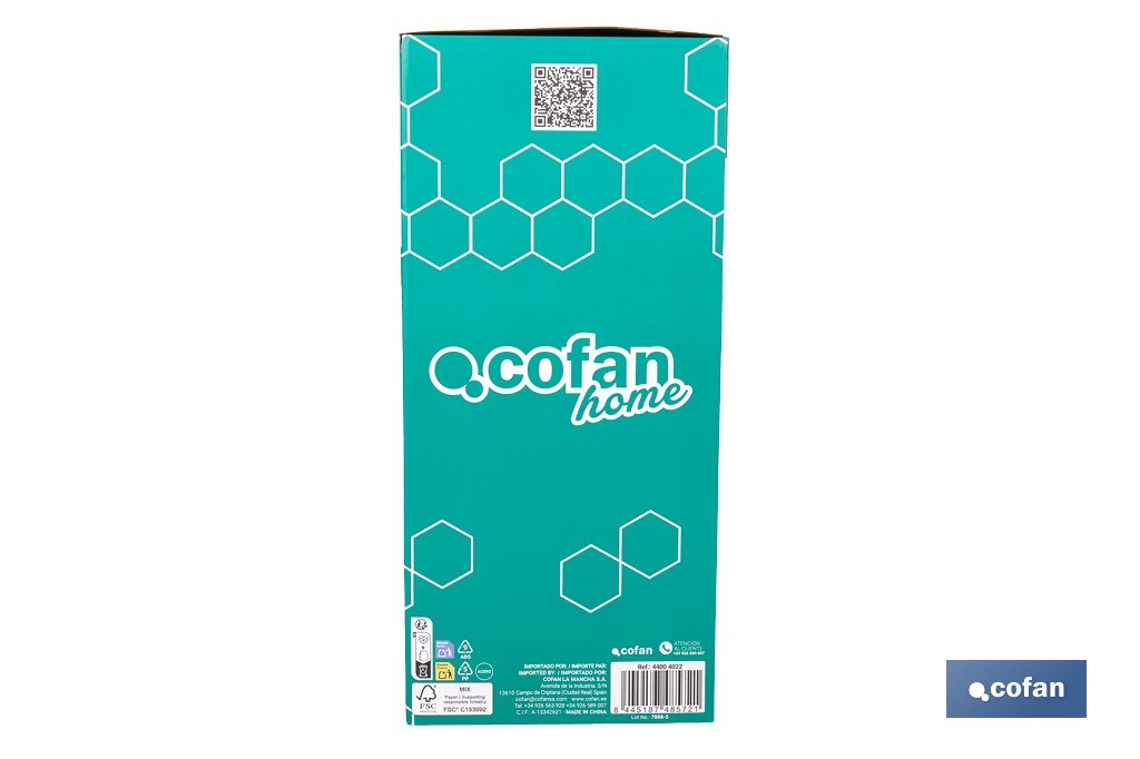 Cubo de basura beige con pedal y cubo interior | Papelera metálica para baño y cocina con cierre suave | Recubrimiento antihuellas | Disponible en diferentes capacidades - Cofan