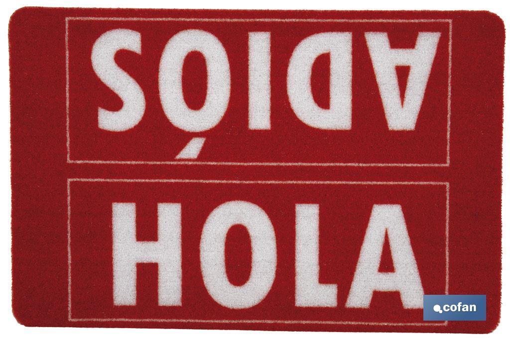 Paillasson d'entrée "Saludos" | Approprié pour l'intérieur et l'extérieur | Matériau résistant | Base antidérapante | Dimensions : 40 x 60 cm - Cofan