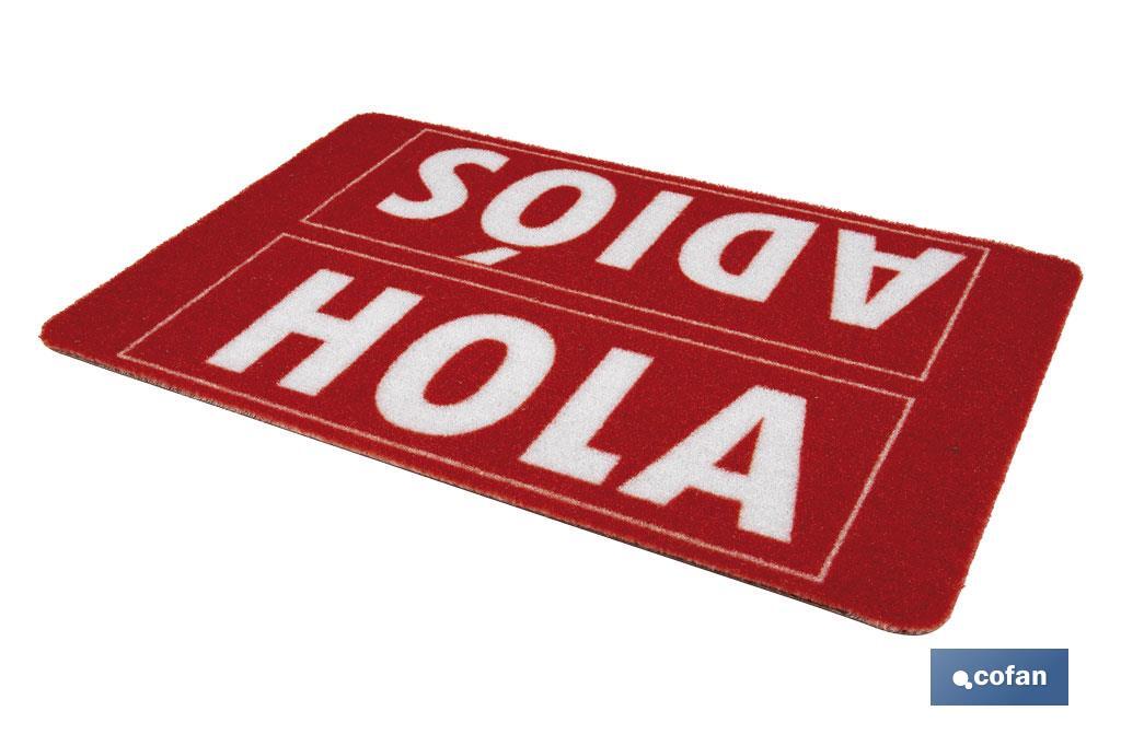 Paillasson d'entrée "Saludos" | Approprié pour l'intérieur et l'extérieur | Matériau résistant | Base antidérapante | Dimensions : 40 x 60 cm - Cofan