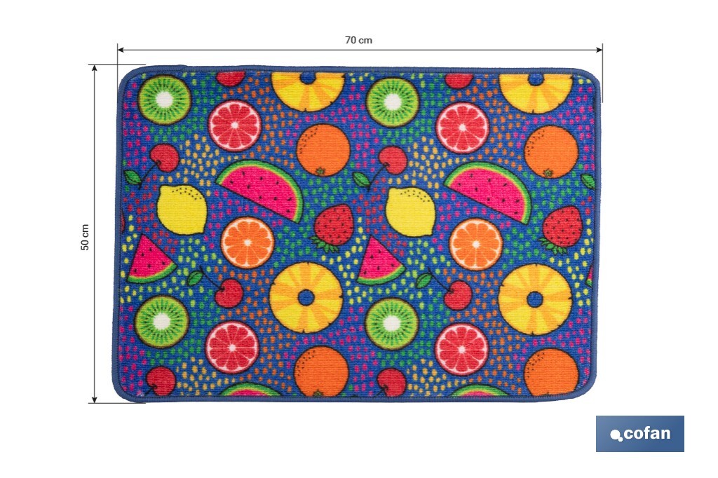 Felpudo entrada casa | Adecuado para interior y exterior | Material resistente | Antideslizante | Diseño divertido | Medidas: 50 x 70 cm - Cofan