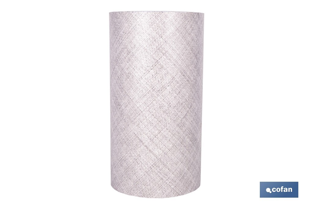 Rollo de alfombra vinílica semirrígida de impresión digital | Estampado jaspeado en gris claro | Resistente para suelos interiores y exteriores cubiertos - Cofan