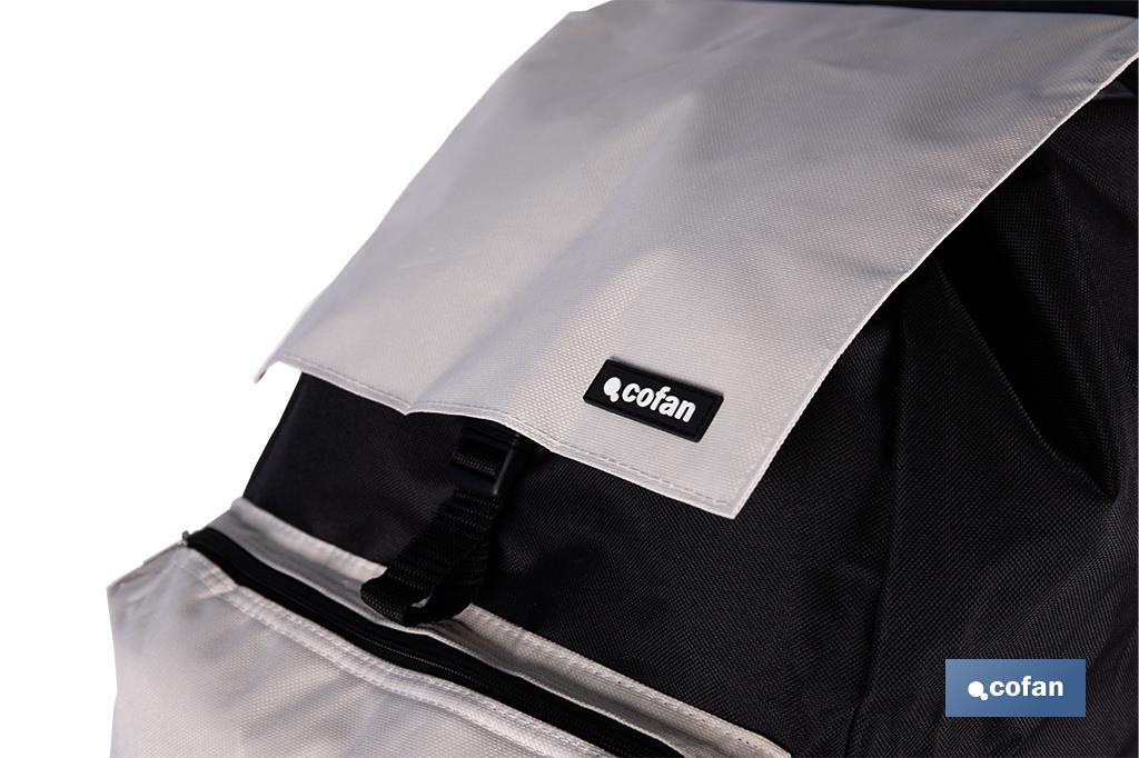 Carro de la compra plegable con 2 ruedas | Chasis de aluminio | Bolsa de 43 litros | Bolsillo para congelados | Disponible en varios colores - Cofan