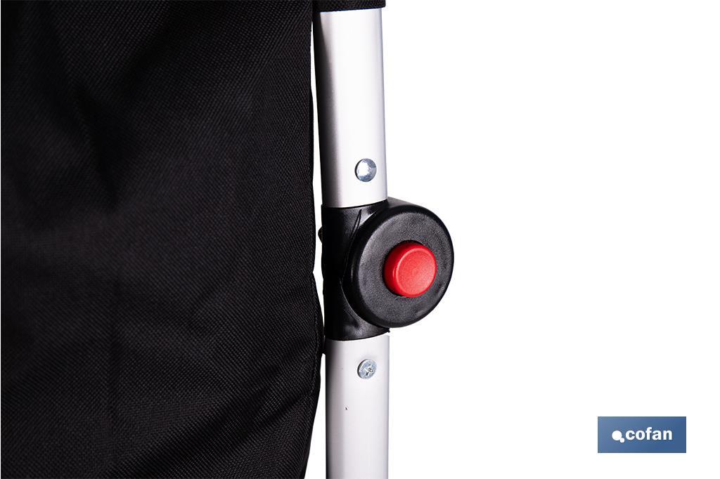 Carro de la compra plegable con 2 ruedas | Chasis de aluminio | Bolsa de 43 litros | Bolsillo para congelados | Disponible en varios colores - Cofan