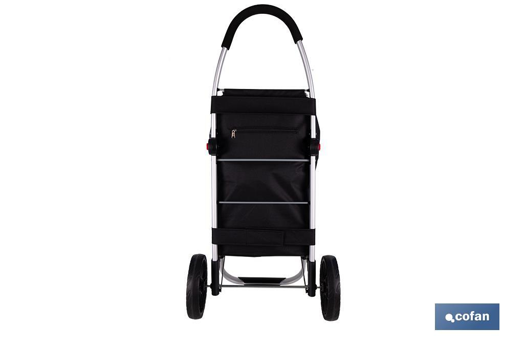 Carro de la compra plegable con 2 ruedas | Chasis de aluminio | Bolsa de 43 litros | Bolsillo para congelados | Disponible en varios colores - Cofan