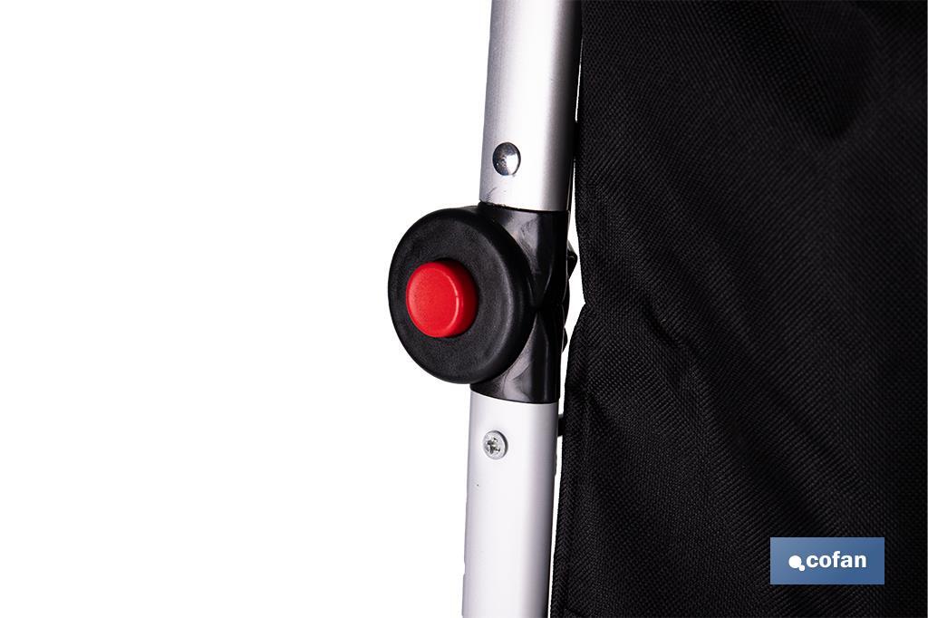 Carro de la compra plegable con 2 ruedas | Chasis de aluminio | Bolsa de 43 litros | Bolsillo para congelados | Disponible en varios colores - Cofan