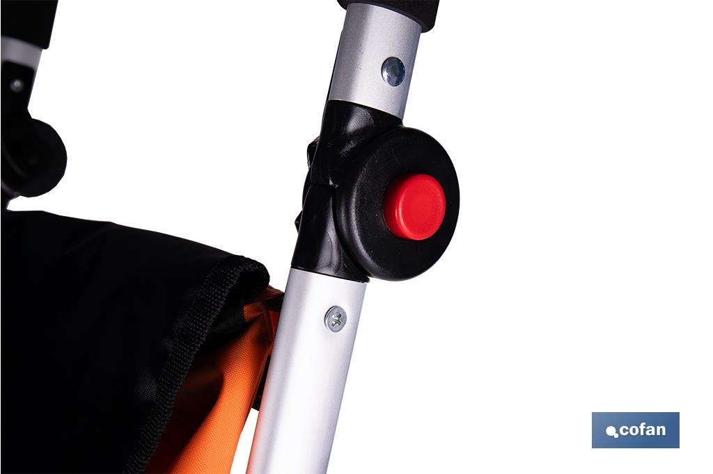 Carro de la compra plegable con 6 ruedas | Chasis de aluminio | Bolsa de 53 litros | Bolsillo para congelados | Mango ajustable | Disponible en varios colores - Cofan