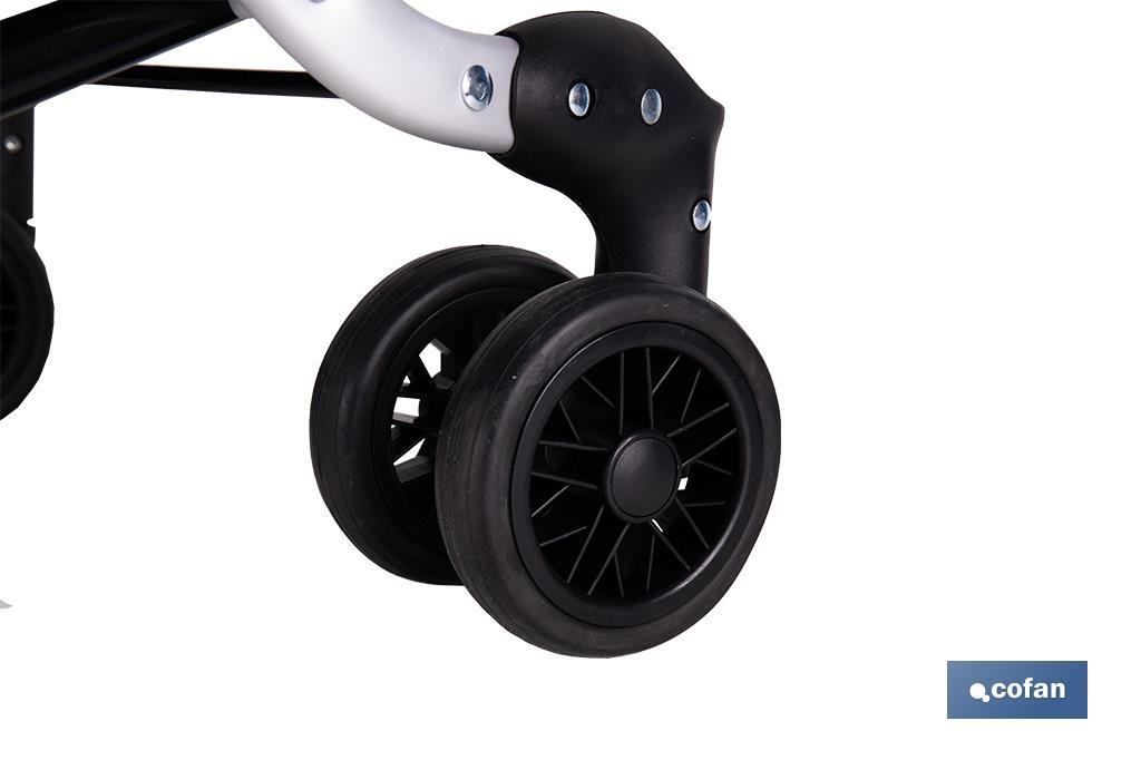 Carro de la compra plegable con 6 ruedas | Chasis de aluminio | Bolsa de 53 litros | Bolsillo para congelados | Mango ajustable | Disponible en varios colores - Cofan