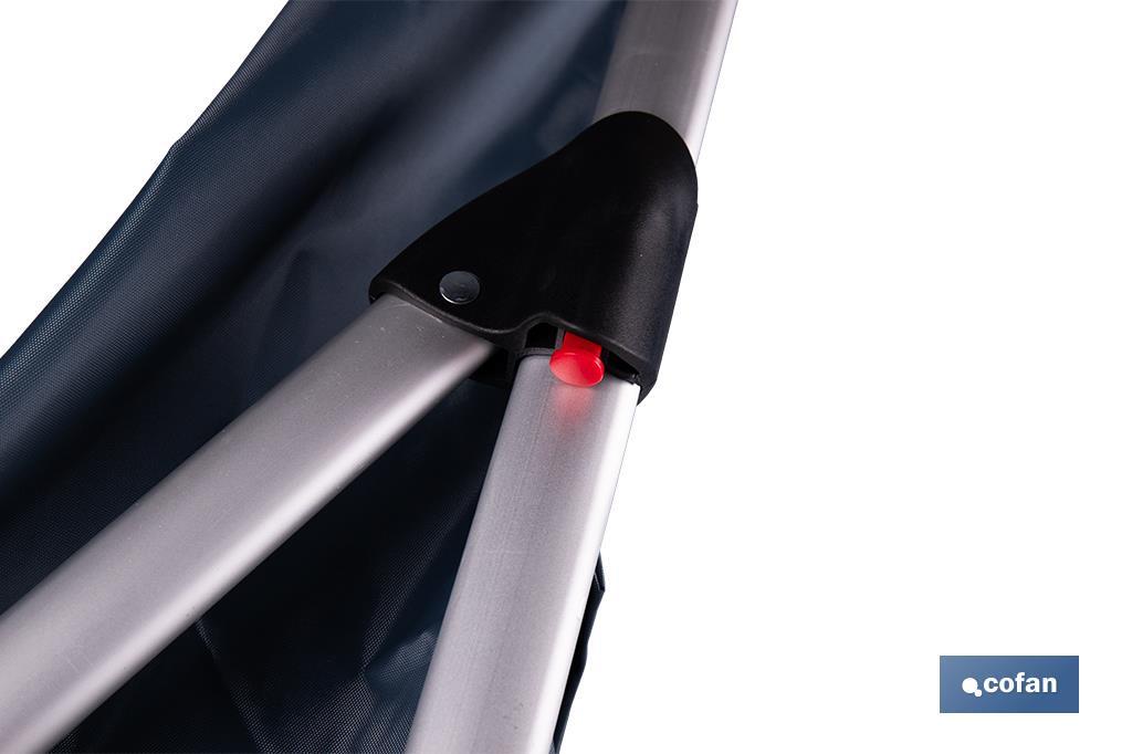 Carro de la compra plegable con 6 ruedas | Chasis de aluminio | Bolsa de 53 litros | Bolsillo para congelados | Mango ajustable | Disponible en varios colores - Cofan