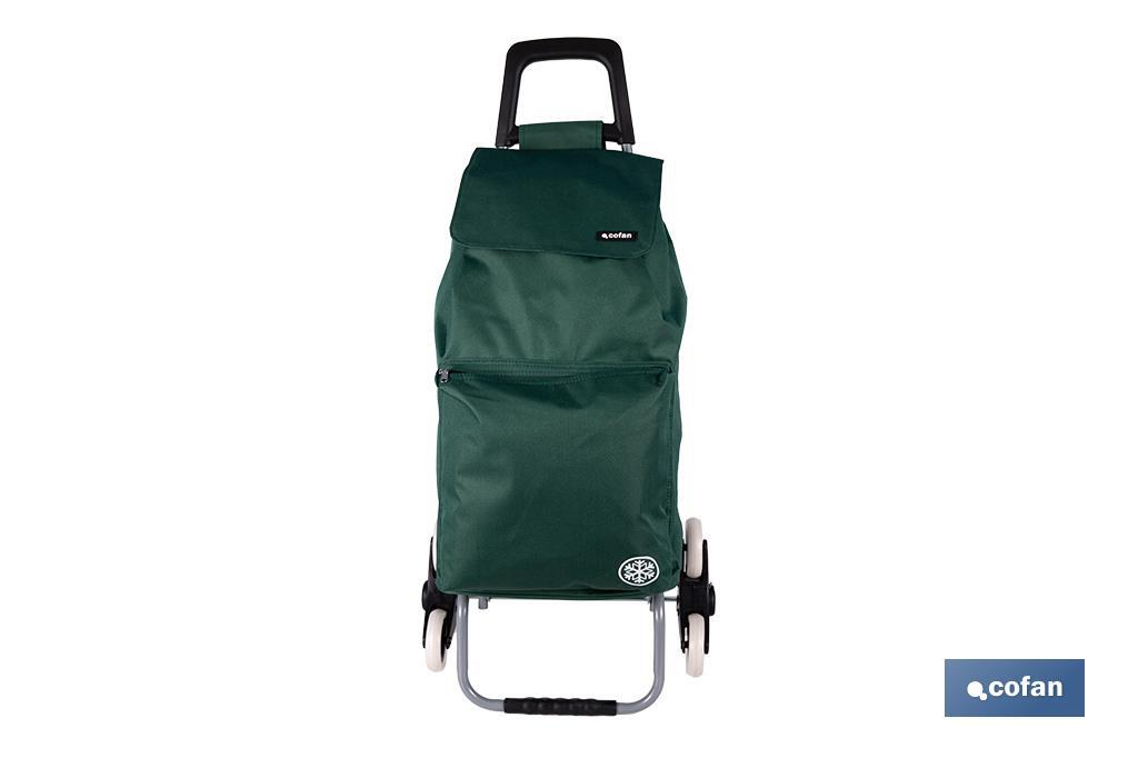 Carro de la compra con 6 ruedas | Diseño plegable | Sube escaleras | Bolsa de 42 litros | Bolsillo para congelados | Disponible en varios colores - Cofan