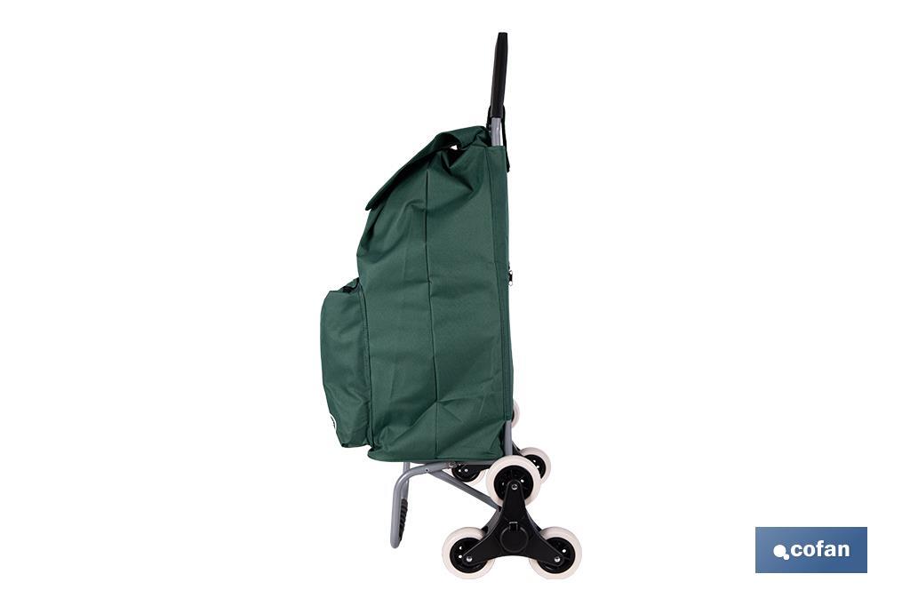 Carro de la compra con 6 ruedas | Diseño plegable | Sube escaleras | Bolsa de 42 litros | Bolsillo para congelados | Disponible en varios colores - Cofan