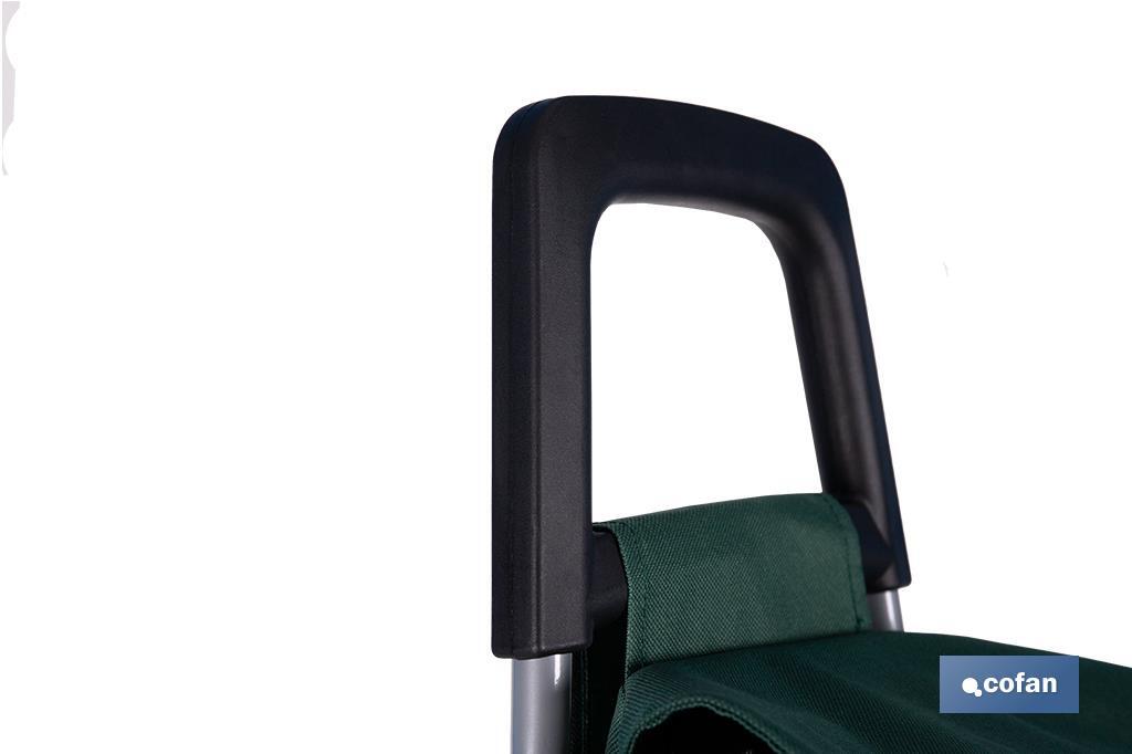Carro de la compra con 6 ruedas | Diseño plegable | Sube escaleras | Bolsa de 42 litros | Bolsillo para congelados | Disponible en varios colores - Cofan