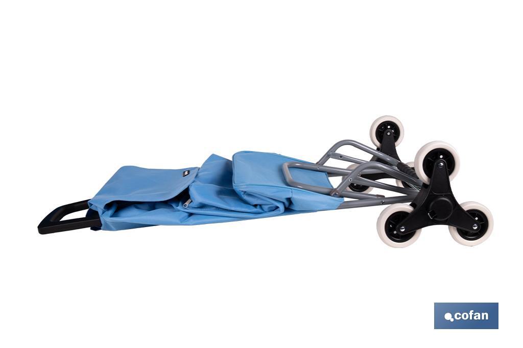Carro de la compra con 6 ruedas | Diseño plegable | Sube escaleras | Bolsa de 42 litros | Bolsillo para congelados | Disponible en varios colores - Cofan