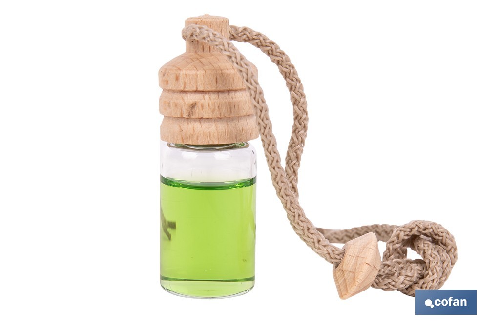 Ambientador de coche con aroma a té verde y lima | Tapón de madera - Cofan