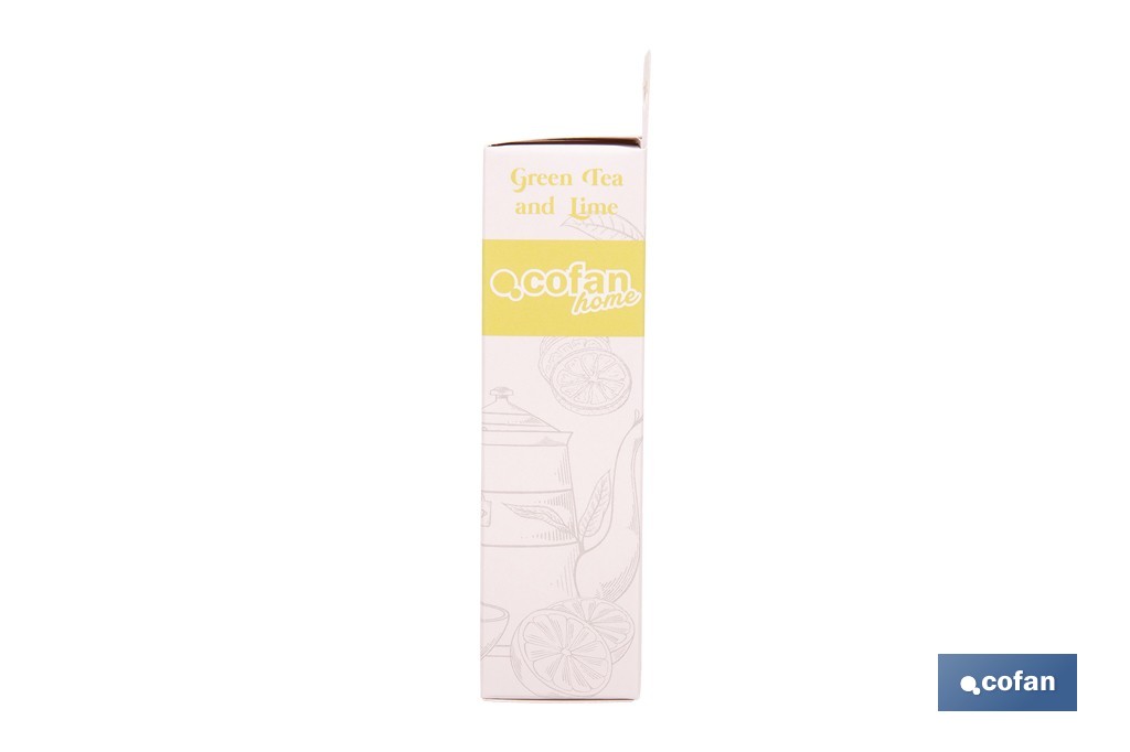 Ambientador de coche con aroma a té verde y lima | Tapón de madera - Cofan