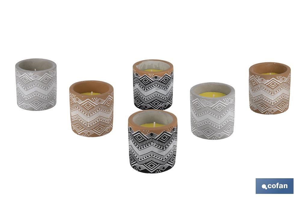 Velas Aromáticas de Citronela con aroma cítrico en recipiente decorativo | Duración de 35 horas - Cofan