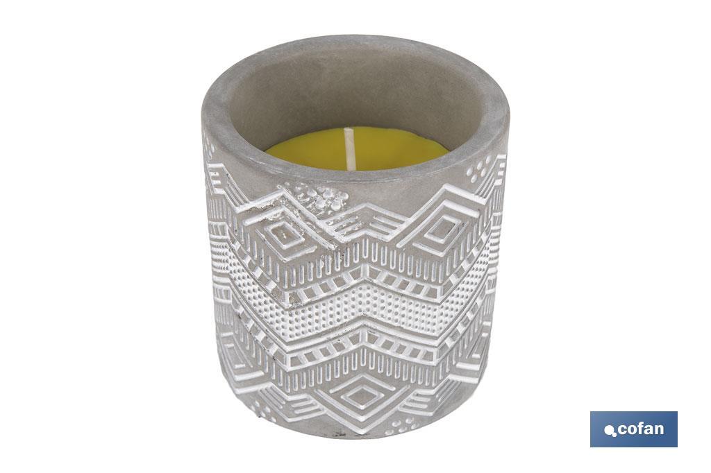 Velas Aromáticas de Citronela con aroma cítrico en recipiente decorativo | Duración de 35 horas - Cofan