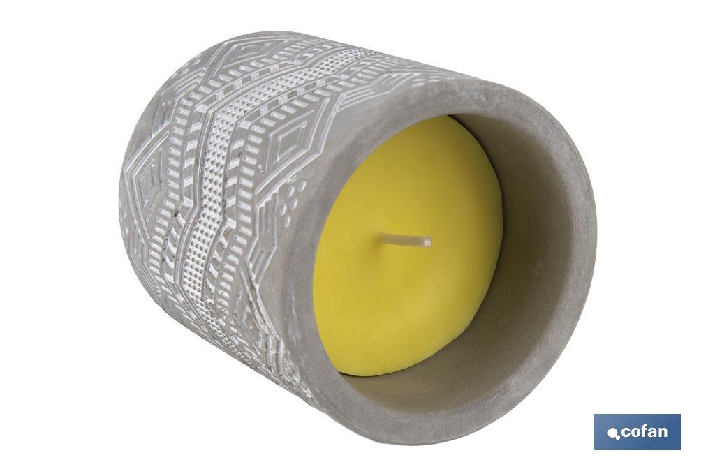 Velas Aromáticas de Citronela con aroma cítrico en recipiente decorativo | Duración de 35 horas - Cofan