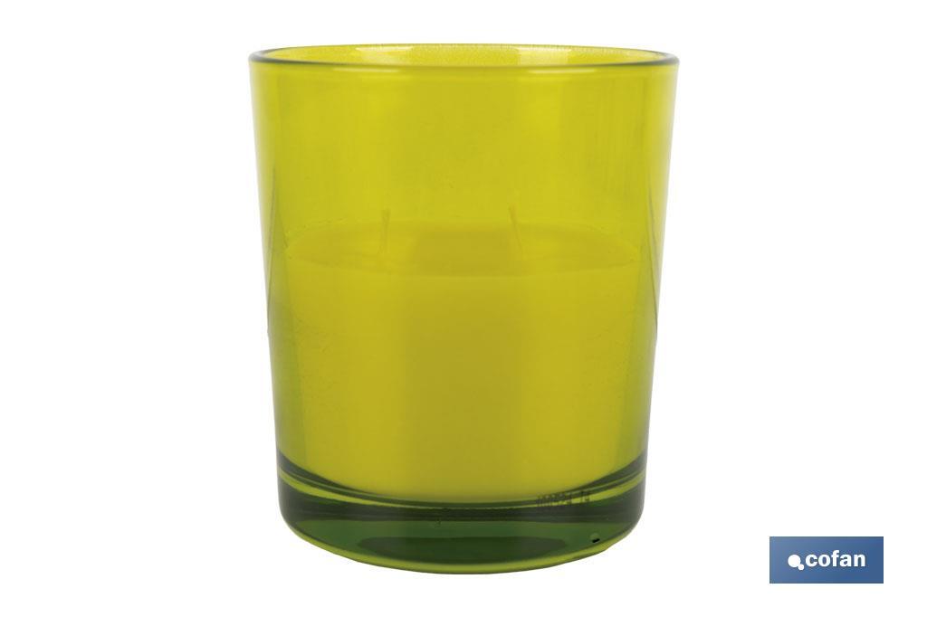 Velas Aromáticas de Citronela en Vasos de Colores | Protección Duradera durante 30 horas - Cofan