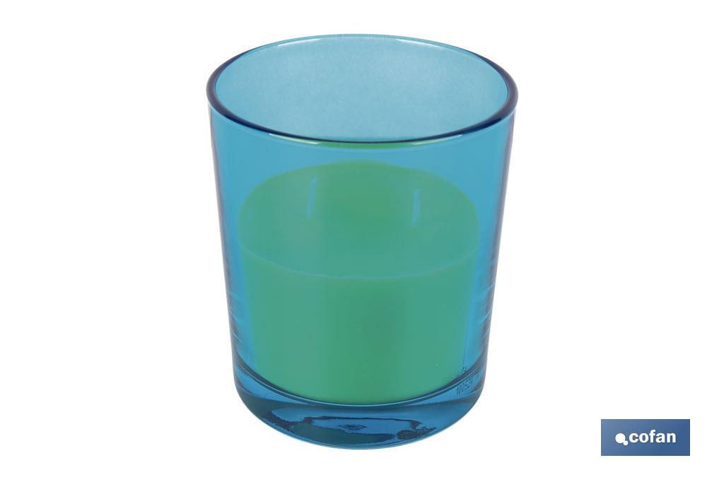 Velas Aromáticas de Citronela en Vasos de Colores | Protección Duradera durante 30 horas - Cofan