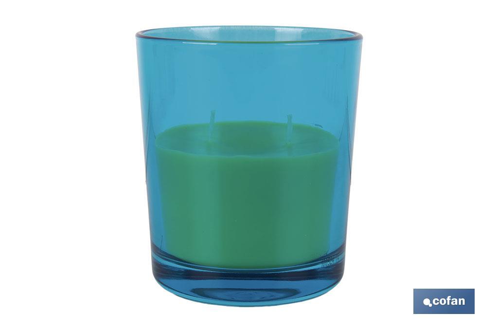Velas Aromáticas de Citronela en Vasos de Colores | Protección Duradera durante 30 horas - Cofan