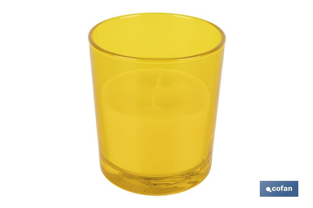 Velas Aromáticas de Citronela en Vasos de Colores | Protección Duradera durante 30 horas - Cofan