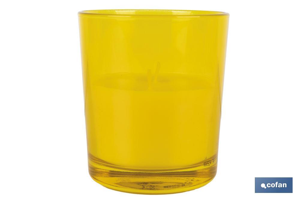 Velas Aromáticas de Citronela en Vasos de Colores | Protección Duradera durante 30 horas - Cofan
