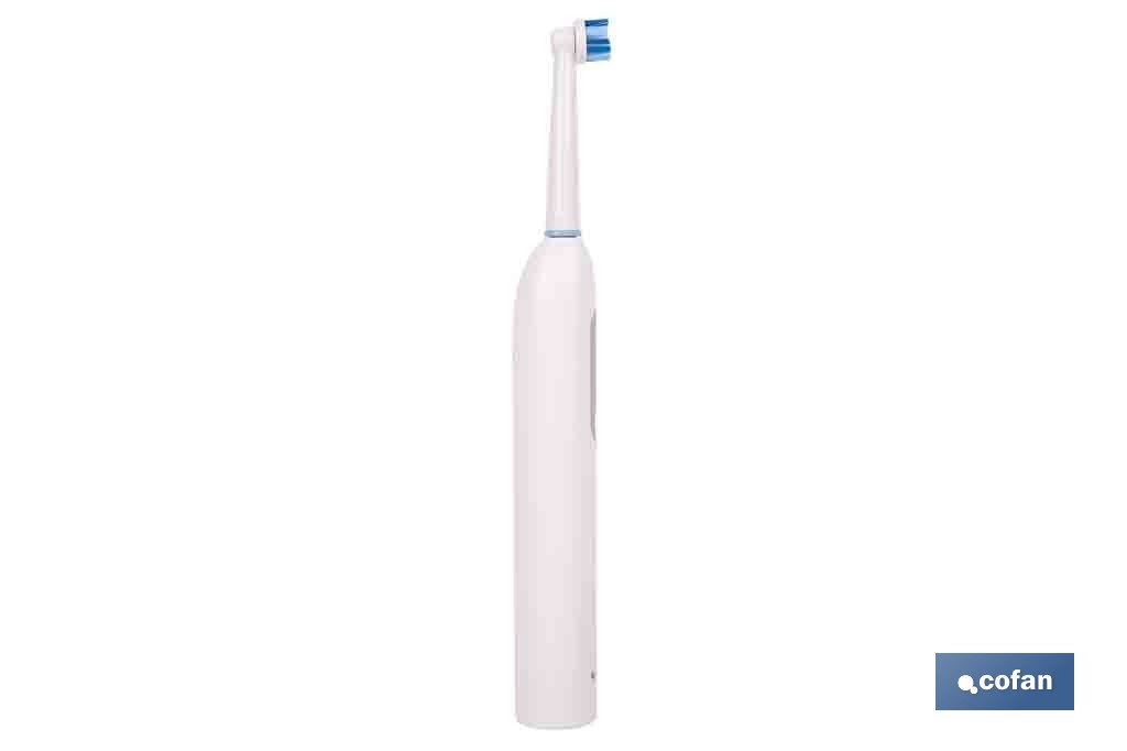 Cepillo de dientes eléctrico recargable | Color blanco con 3 modos de limpieza | Incluye 2 cabezales y estuche de viaje - Cofan